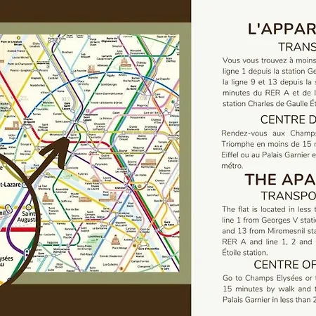 Cozy Arc De Triomphe Champs Elysees 8eme Апартаменты Париж